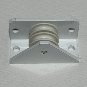 polea esquinera para pérgola lacado blanco