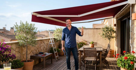 cambio fácil tejido lona toldo y pérgola
