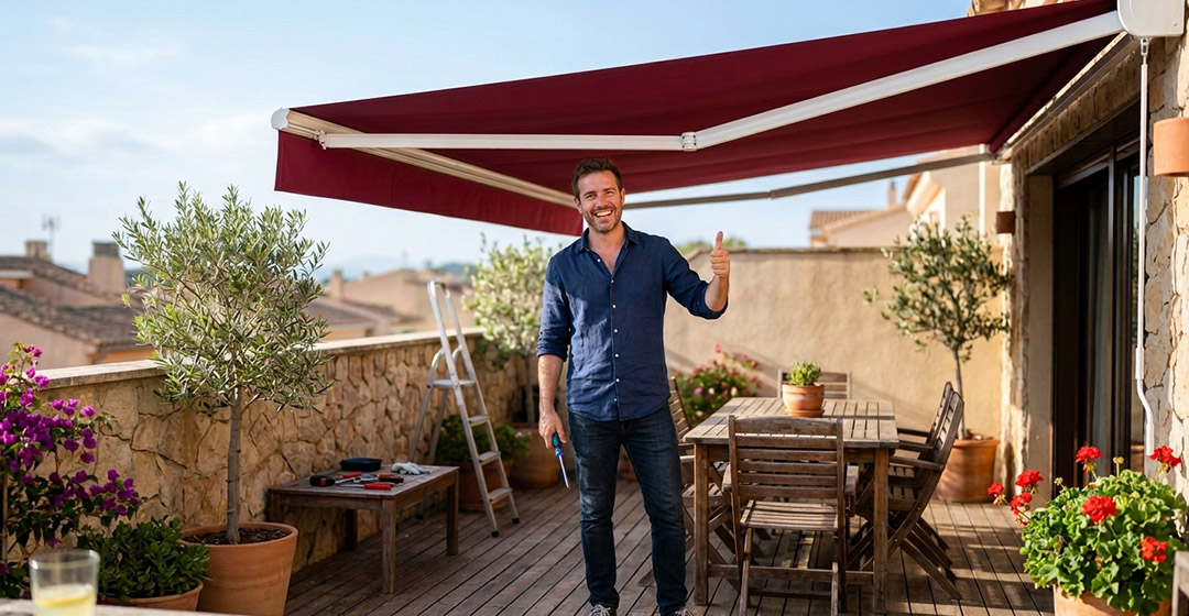 cambio fácil tejido lona toldo y pérgola
